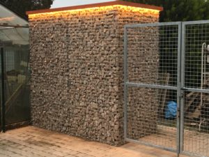 steenkorven, verlichte steenkorven, LED-verlichting, ART-fences
